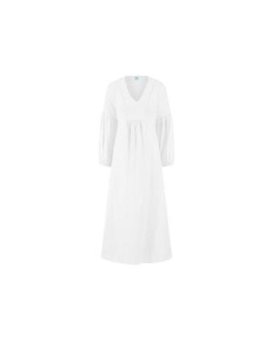MER ST BARTH Kelly Kaftan Long Sleeve - White