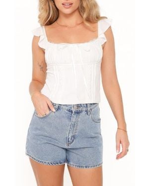 Petal & Pup Lany Lace Trim Top - Blue