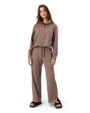 Pact Cloudknit Wide Leg Pant - Brown