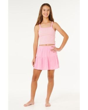 Rip Curl Kids' Premium Surf Crop Cotton Gauze Skirt - Pink