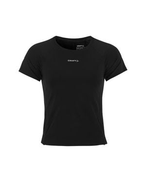 C.r.a.f.t Crewneck Cropped Running T-Shirt - Black
