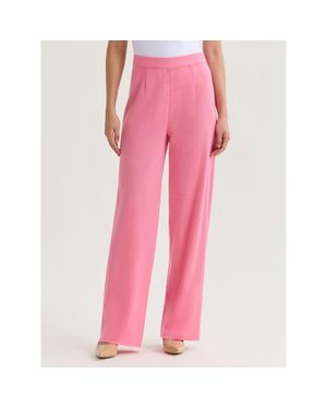 Misook Nancy Wide Leg Mylana Knit Pant - Pink