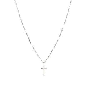 Bearfruit Jewelry 14K Plated Marielle Mini Cross Necklace Gift Idea - Blue