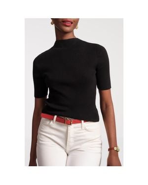 Frances Valentine Marie Sweater Solid Cotton - Black