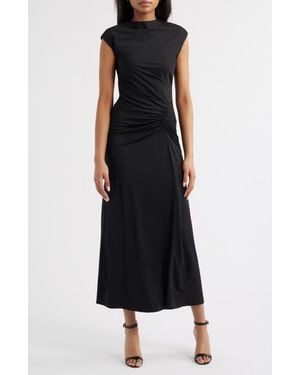 NIKKI LUND Milou Ruched Maxi Dress - Black