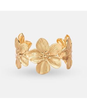 Ivy & Pearl Co. The Beaumont Bloom Cuff - Metallic