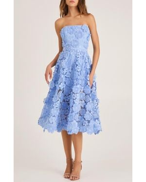 helsi elena strapless 3d floral structured lace mini dress Ariana