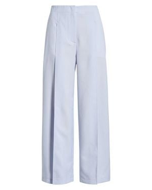 Theory Pleated High Waist Wide Leg Pants - Blue