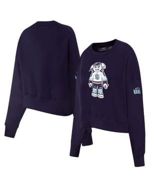 Pro Standard Deep Sea Seattle Kraken Mascot Crewneck Pullover Sweatshirt - Blue