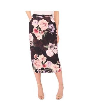 Ted Baker Celia Floral Pencil Skirt - Red