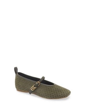 Rag & Bone Spire Perforated Mary Jane Flat - Green