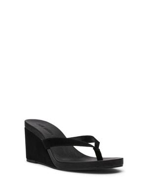 Steve Madden Playing Wedge Sandal - Black