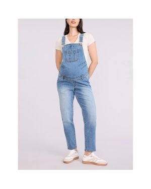 Motherhood Maternity Relaxed Fit Maternity Denim Overall - Blue