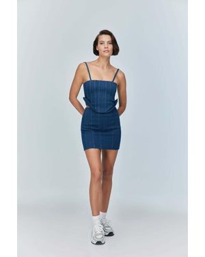 Jendue Sosa Denim Skirt - Blue