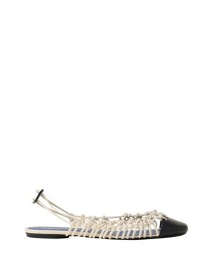 Lanvin Knitline Slingback Ballerina - White