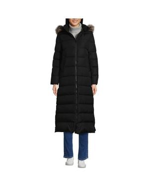 Lands' End Max 600 Down Long Maxi Coat - Black