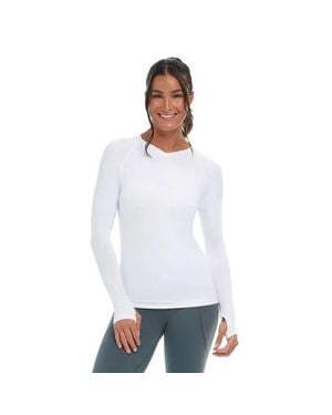 BloqUV Sun And Uv Protection Active V-Neck Shirt - White