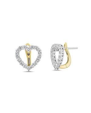 Bony Levy 18K Liora Diamond Heart Huggie Earrings (Online Trunk Show) - Multicolor