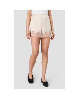 French Connection Ennis Satin Lace Shorts - Pink
