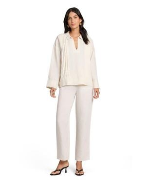 Onia Linen Pintuck Popover Shirt - Natural