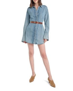 FAVORITE DAUGHTER The Eyes On Me Denim Mini Shirtdress - Blue