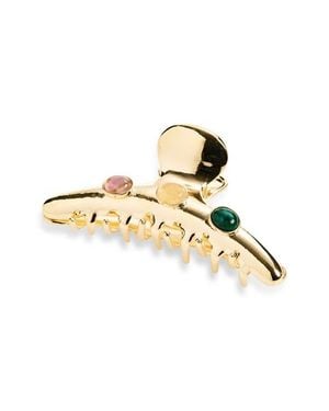 Tasha Stone Embellished Claw Clip - Metallic