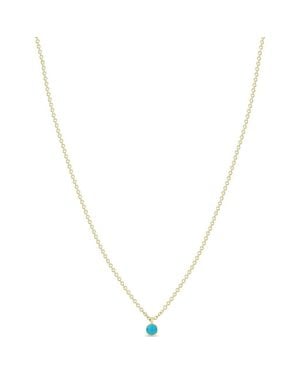 Zoe Chicco 14K Bezel Birthstone Necklace - Metallic