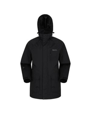 Mountain Warehouse Glacier Ii Long Waterproof Jacket - Black