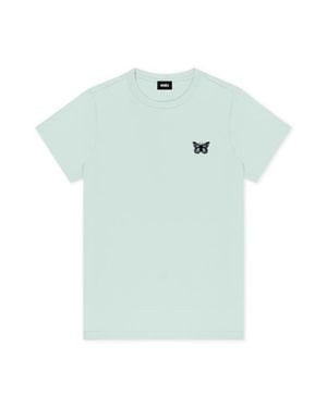 Alix Butterfly Short Sleeve Classic Cotton Tee - Blue