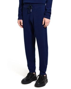 Theory Alcos Merino Wool Blend Drawstring Pants - Blue