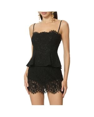 AFRM Ari Peplum Lace Camisole - Black
