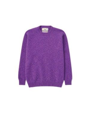 Fortela Shetland Crew Neck Sweater - Purple