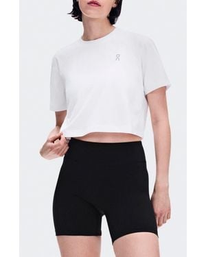 On Shoes Train-T Crop T-Shirt - White