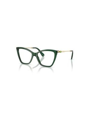 Swarovski 51Mm Cat Eye Optical Glasses - Green