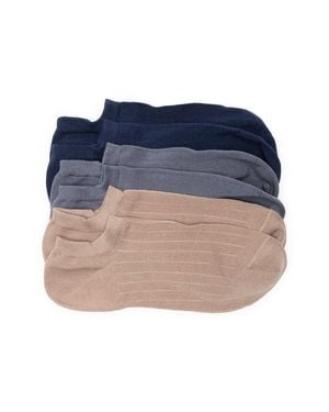 Nordstrom 3-Pack Rib No-Show Socks - Blue