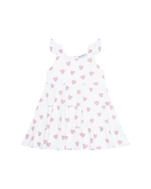 Nellapima Heart Print Ruffle Dress - White