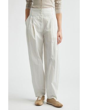 TOTEME Stripe Organic Cotton & Silk Balloon Pants - Multicolor