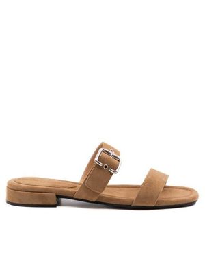 Andrea Gomez Frida Suede Sandal - Brown