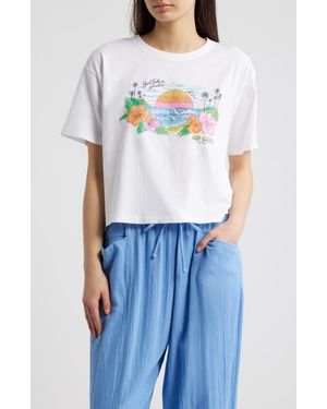 Rip Curl Sun Rays Relaxed Graphic T-Shirt - Blue