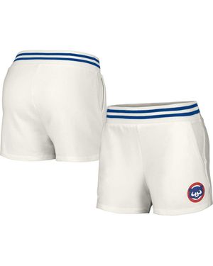 Lusso Chicago Cubs Maeg Tri-Blend Pocket Shorts - White