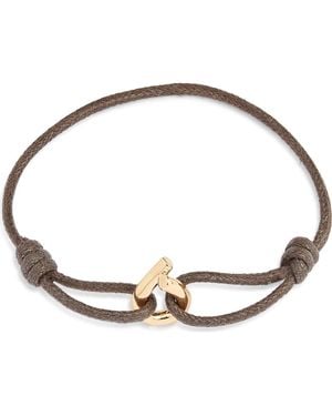 Tabayer Waxed Cotton Cord Bracelet - Metallic