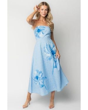 Baltic Born Genesis Strapless Midi Dress - Blue