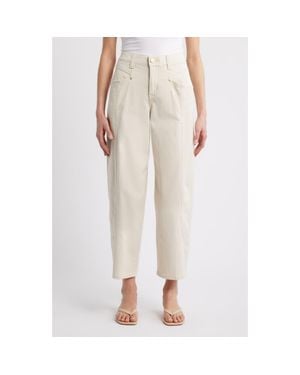 Wit & Wisdom High Waist Barely Barrel Jeans - Natural