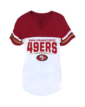 Profile San Francisco 49Ers Plus Size Split Body V-Neck T-Shirt - Red