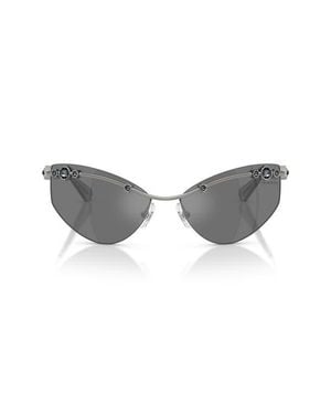 Swarovski 61Mm Irregular Sunglasses - Gray