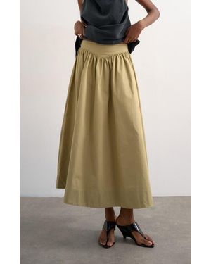 TOPSHOP Saloon Maxi Skirt - Green