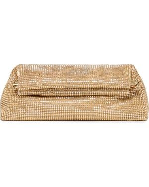 Dolce Vita Akila Crystal Mesh Foldover Clutch - Metallic