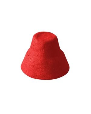 BrunnaCo The Naomi Jute Straw Hat - Red
