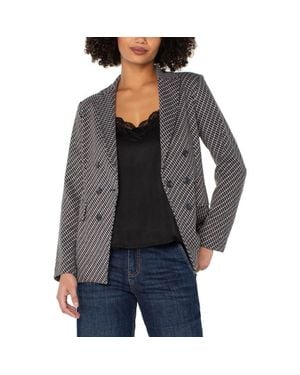 Liverpool Los Angeles Faux Double Breasted Blazer - Gray