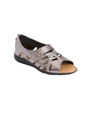 Comfortview The Nyla Gladiator Sandal - Gray